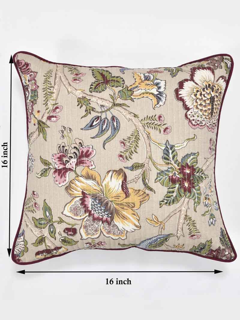 Cushion Covers Set of 5; Multicolor Flowers