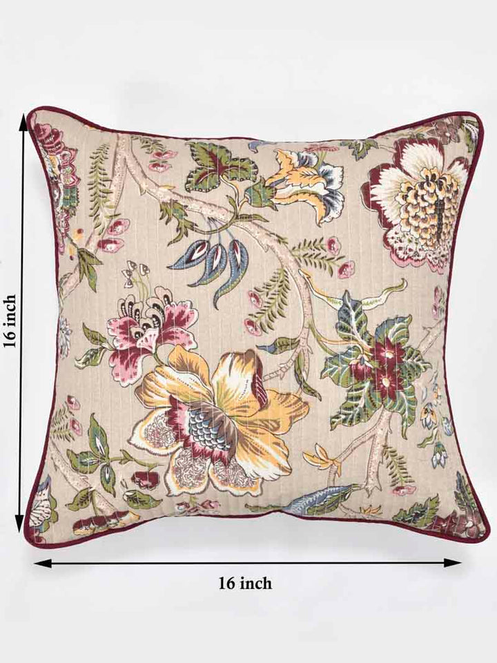 Cushion Covers Set of 5; Multicolor Flowers