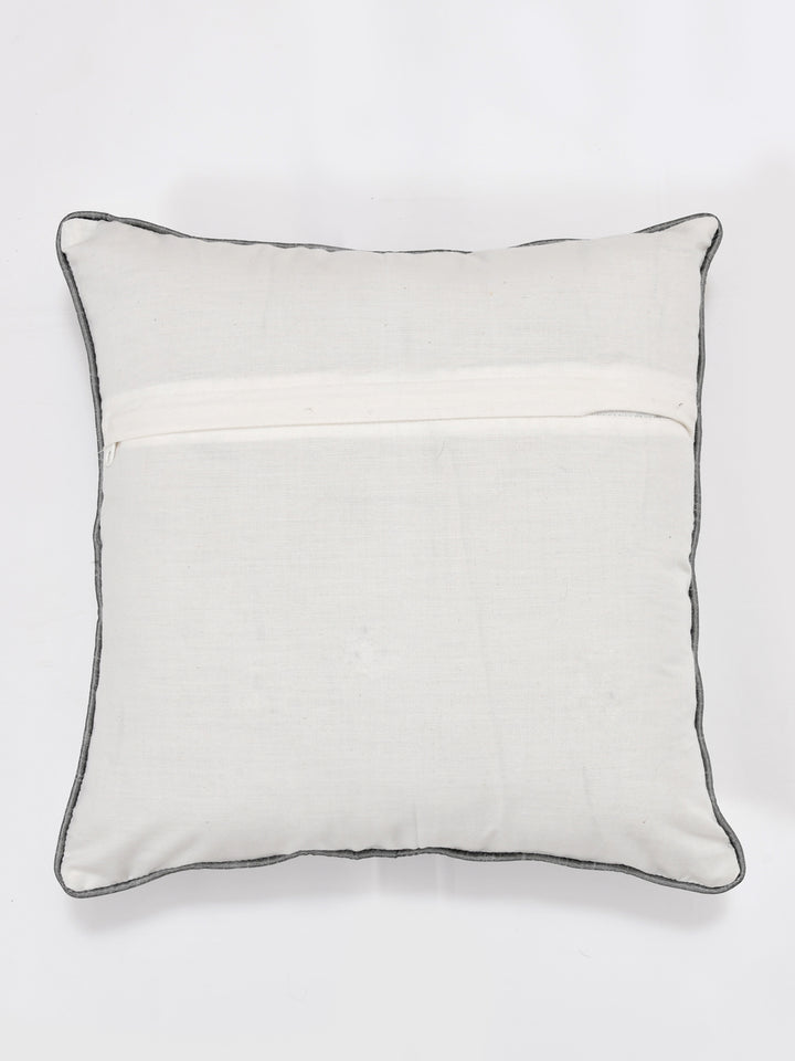 Cushion Covers Set of 2; Grey Flowers & Birds