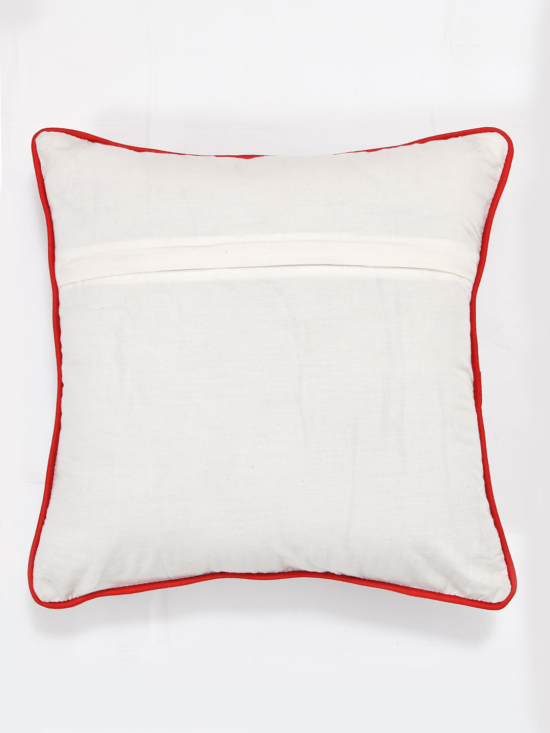 Cushion Covers Set of 2; Red Flowers & Birds