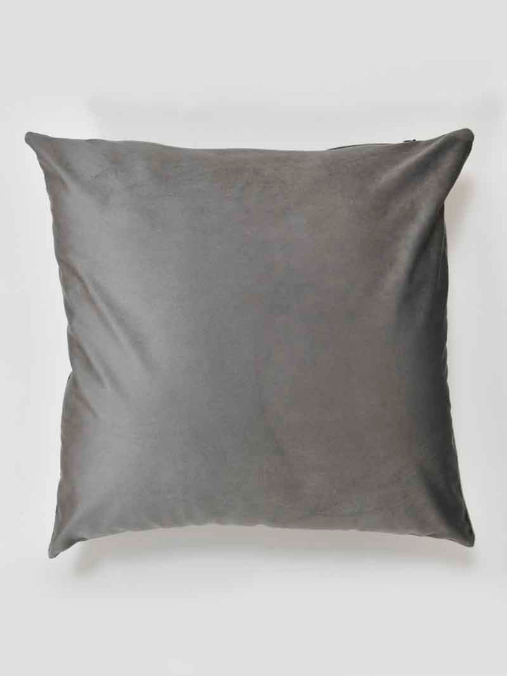 Velvet Cushion Covers; Set of 2; Butterfly On Grey