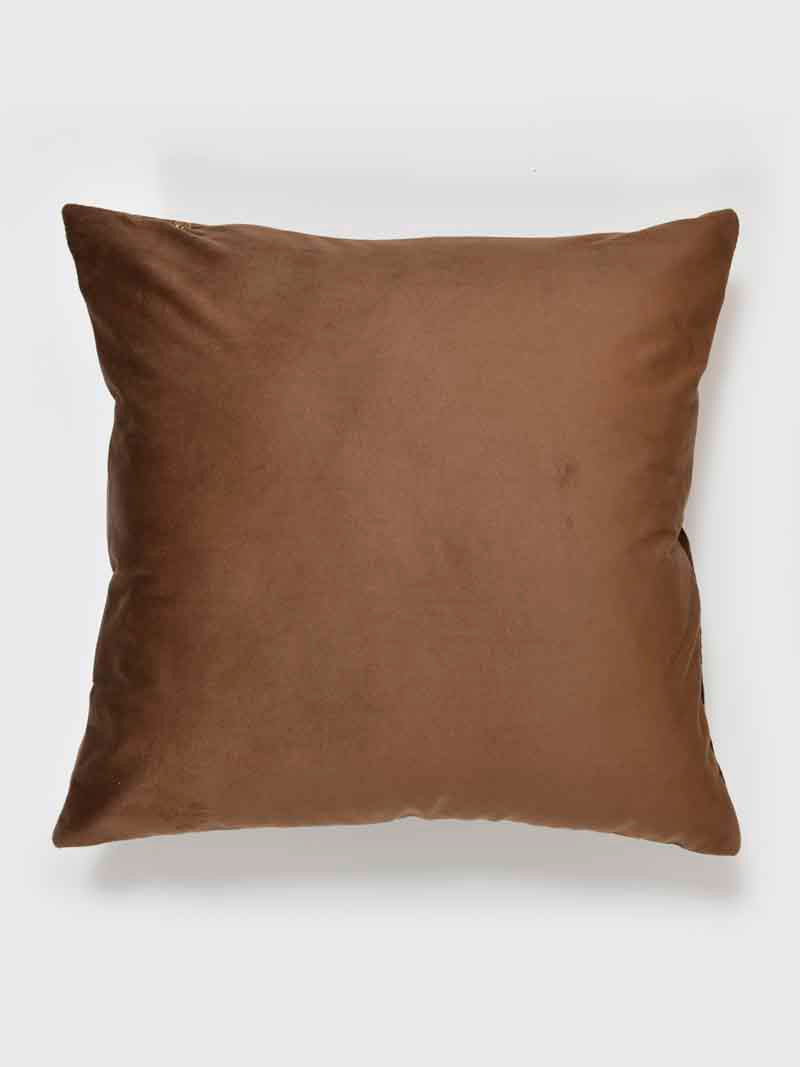 Velvet Cushion Covers; Set of 2; Leopard On Brown