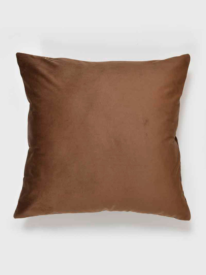Velvet Cushion Covers; Set of 2; Leopard On Brown