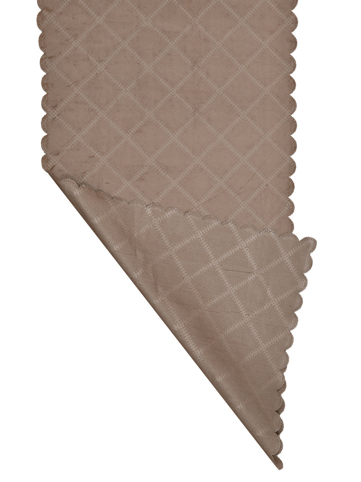 Table Runner; 15x72 Inches; Quilted Brown