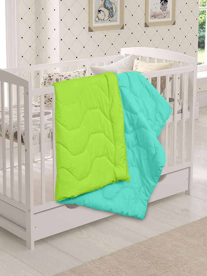 Babies & Kids All Season Reversible Comforter; 200 GSM; Green & Sea Green