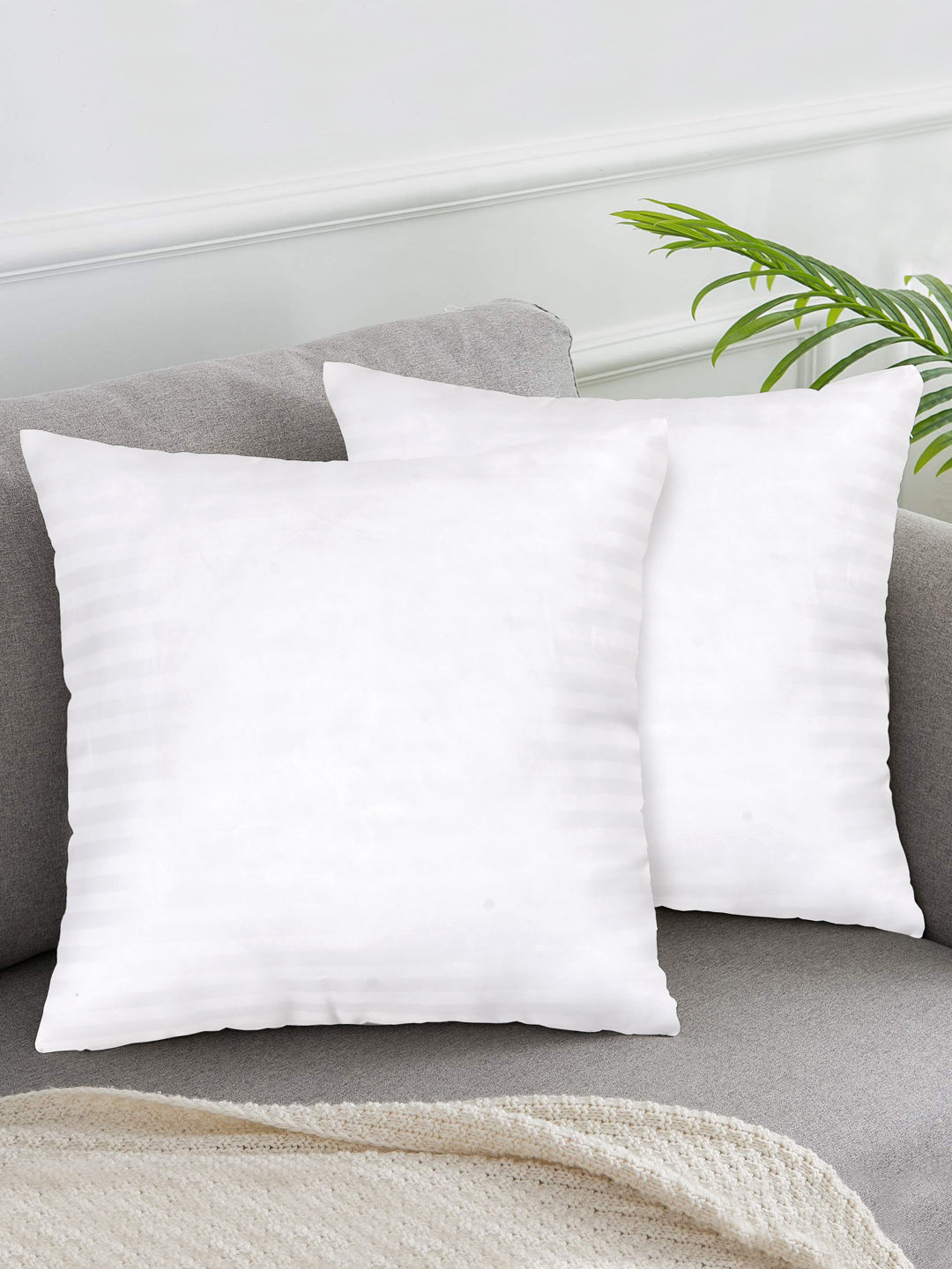 Plain White Cushion Fillers 18x18, 400 Gsm