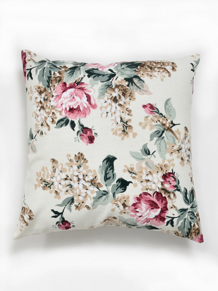 Vivid Blossom Floral Printed Cotton 18x18 Inch Cushion Covers Pack of 2