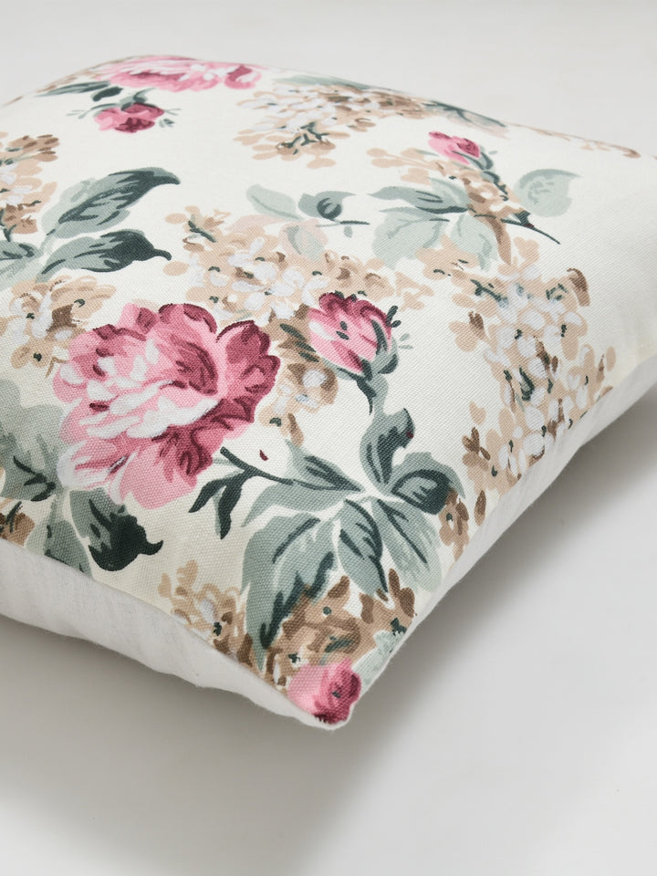 Vivid Blossom Floral Printed Cotton 24x24 Inch Cushion Covers Pack of 2