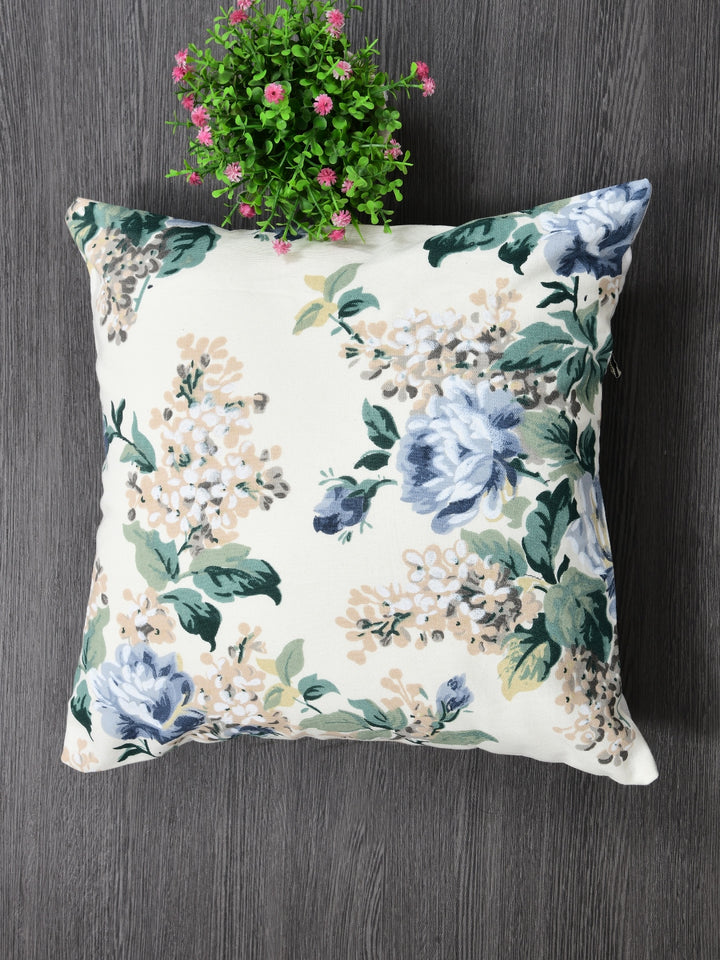 Spring Meadow Floral Printed Cotton 24x24 Inch Cushion Covers Pack of 2
