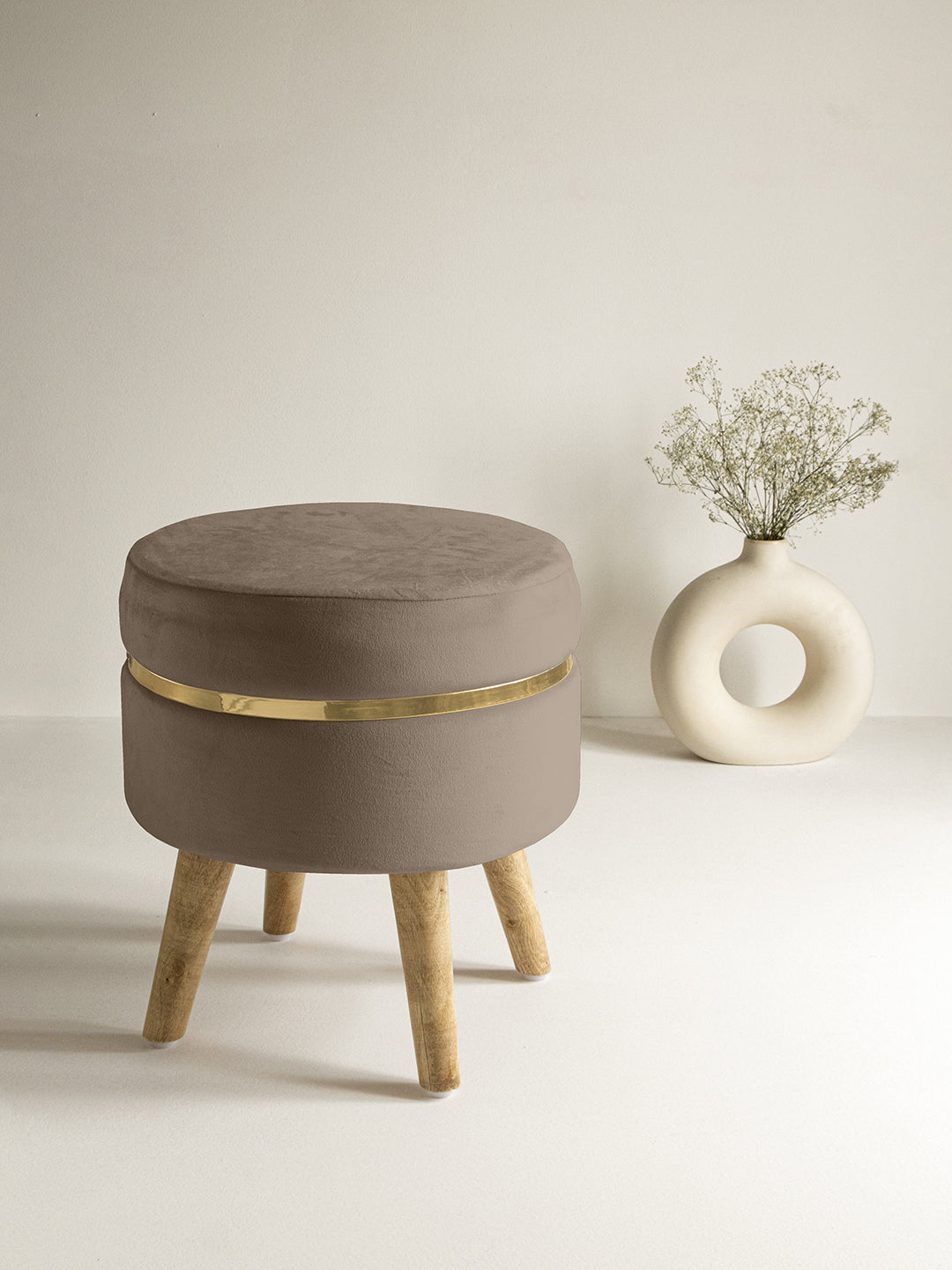 Homebase round online storage stool