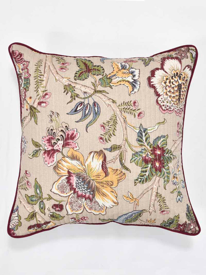 Cushion Covers Set of 5; Multicolor Flowers