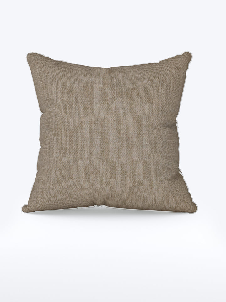 Cushion Cover Set Of 5; Taupe Self