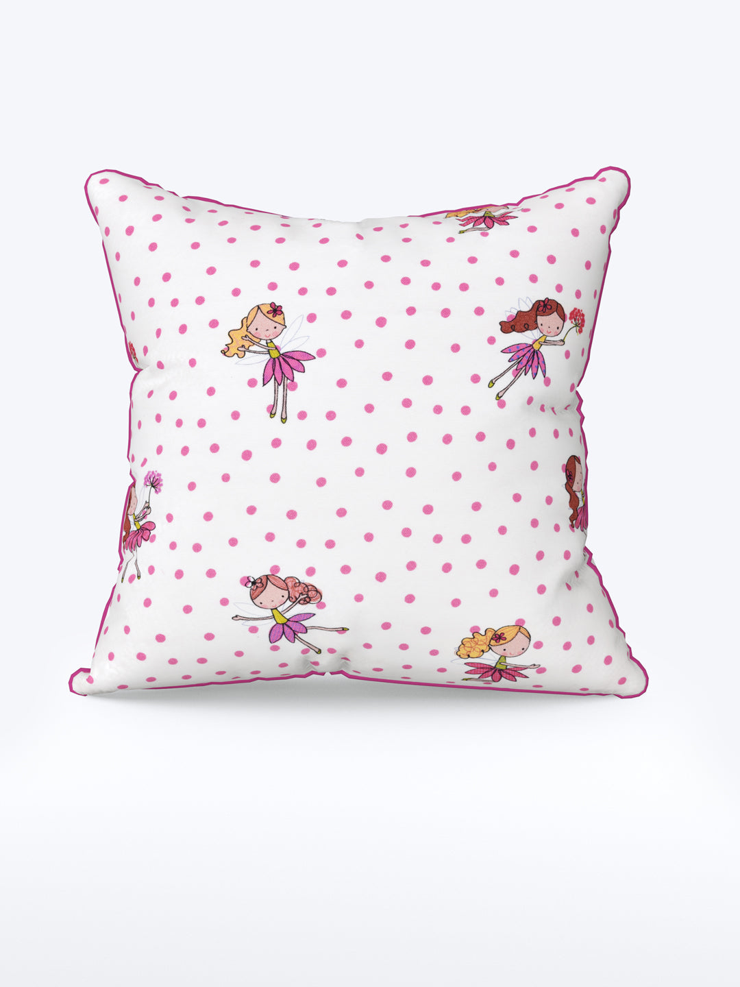 Cushion Cover Set Of 5; Pink Polka Dots