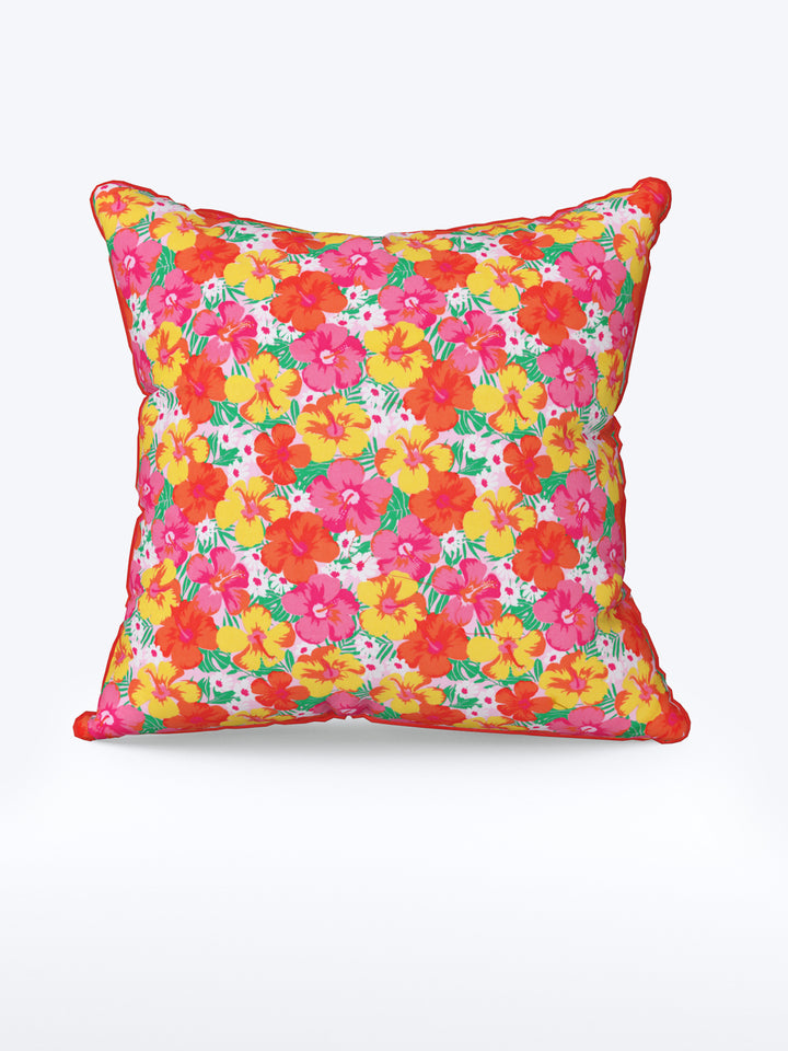 Cushion Covers Set of 2; Multicolor Flowers