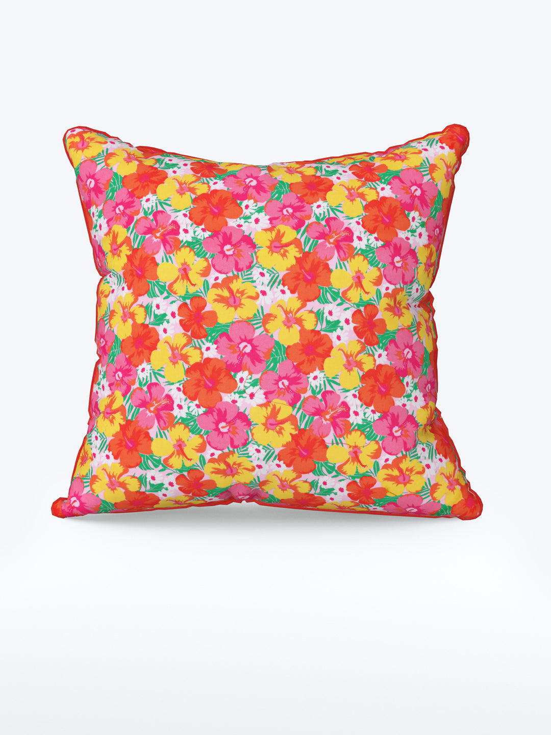 Cushion Covers Set of 2; Multicolor Flowers