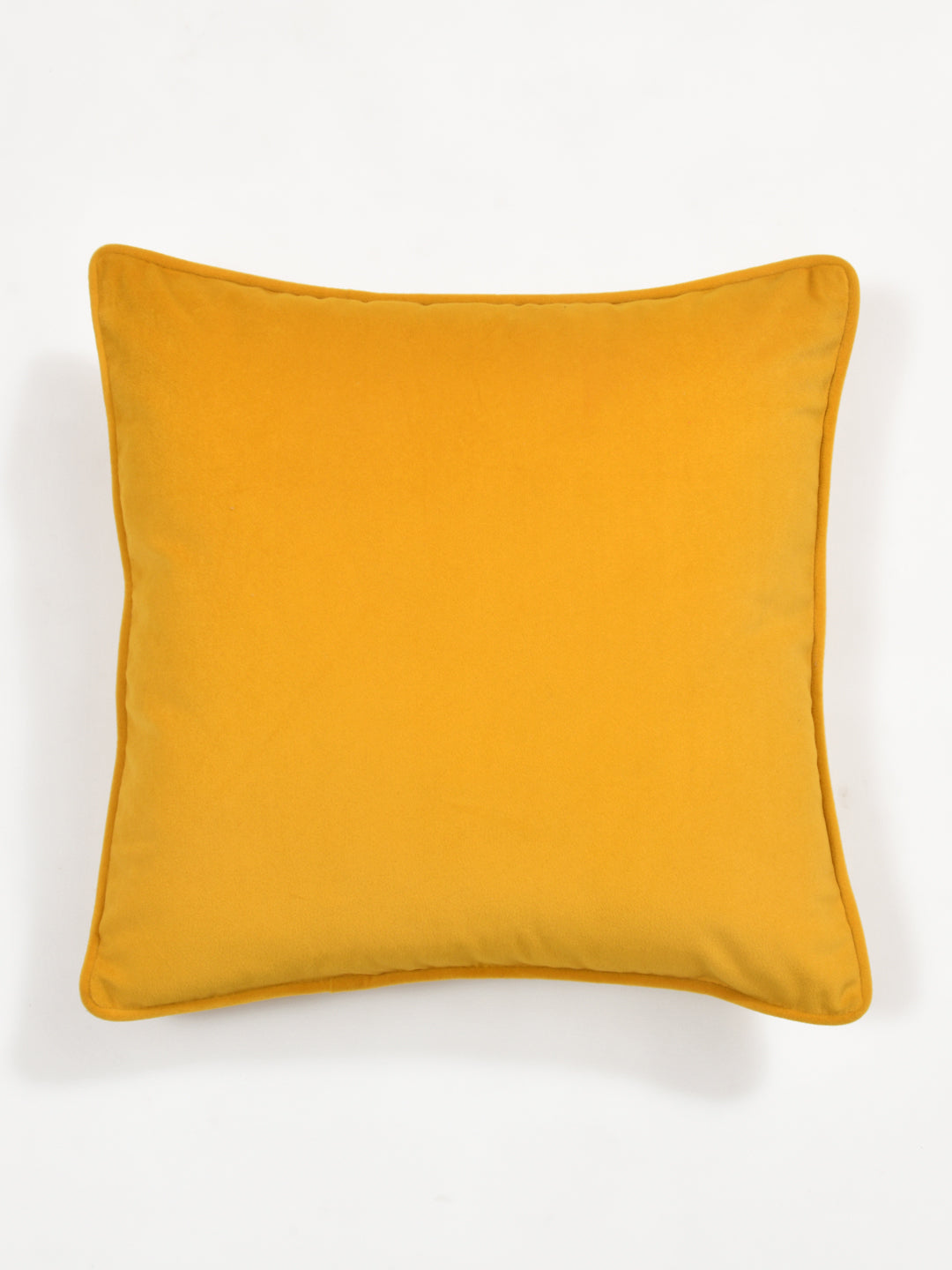 Velvet Cushion Covers; Set of 5; Amber Yellow