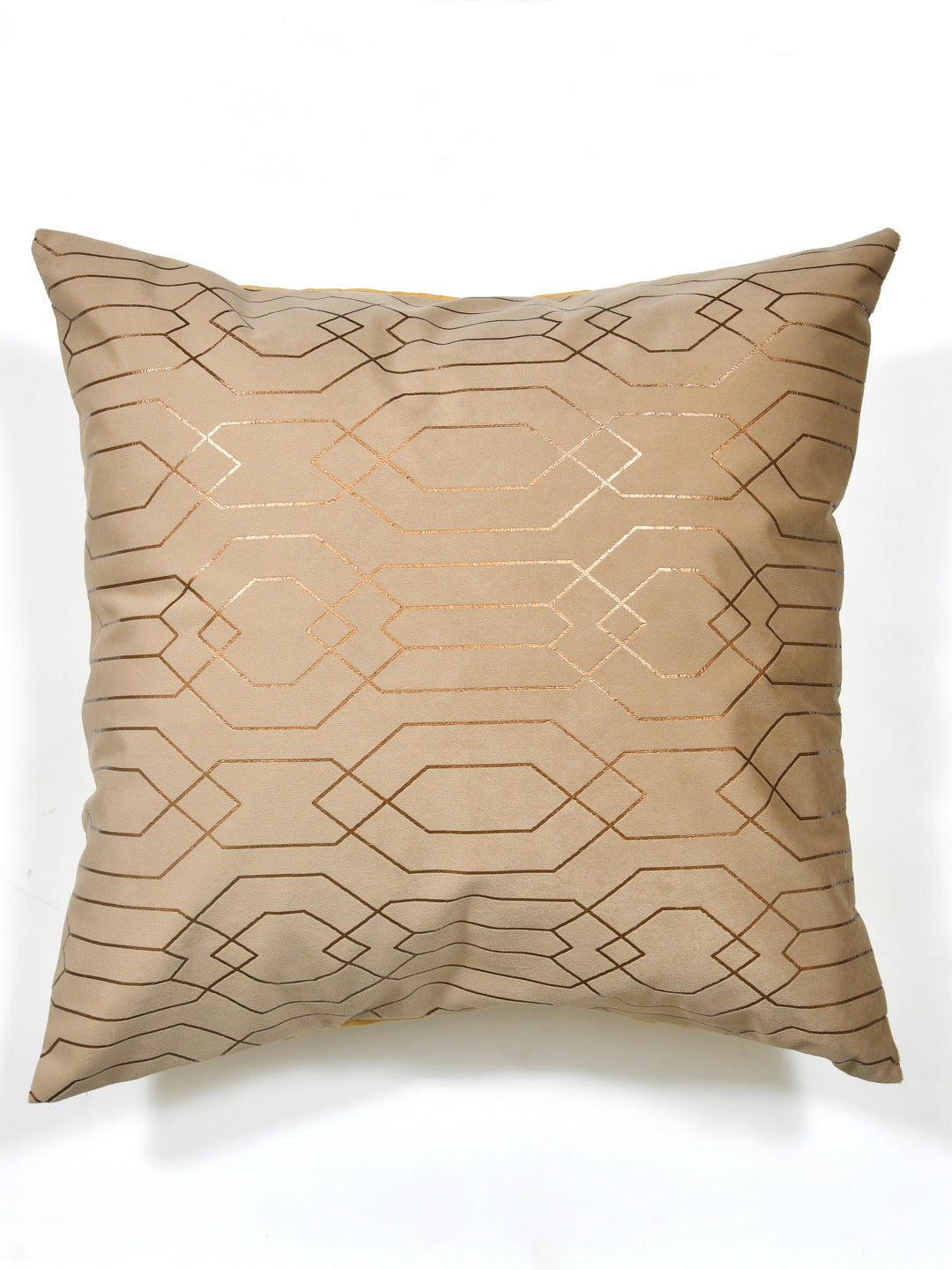 Cushion Covers Set Of 5; Golden On Taupe