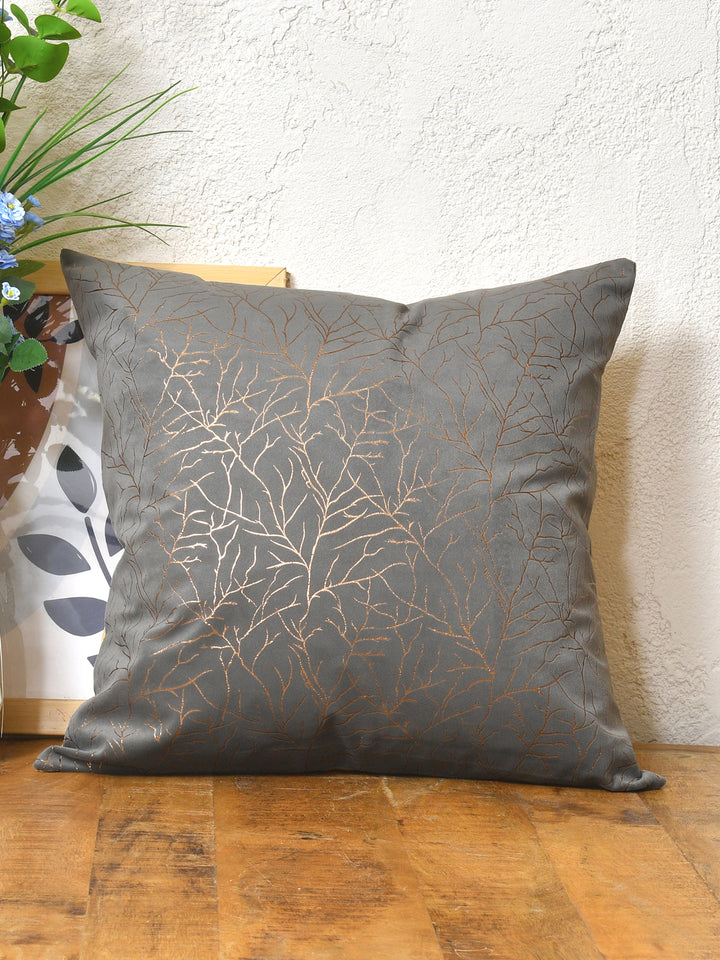 Cushion Covers Set Of 5; Golden On Grey