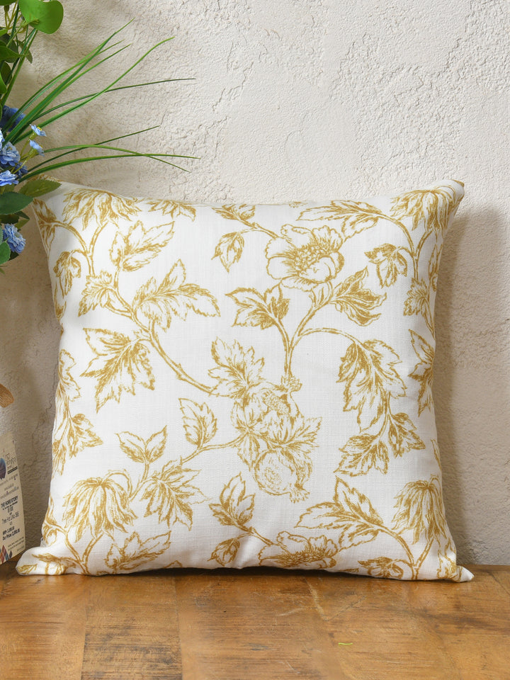 Cushion Covers Set Of 5; Yellow Flowers