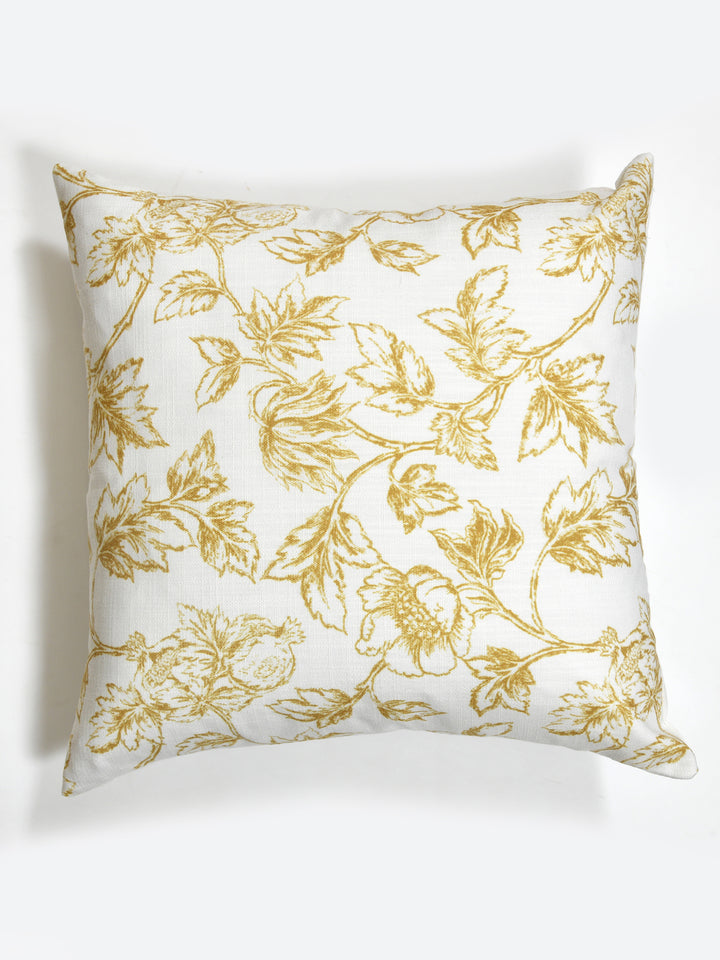 Cushion Covers Set Of 5; Yellow Flowers