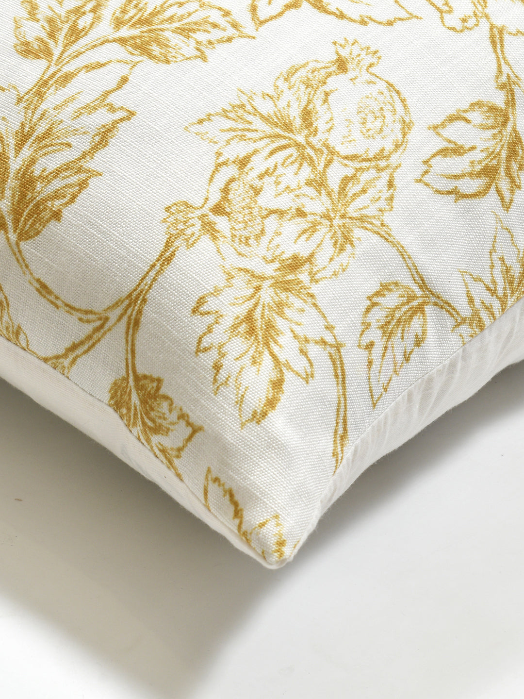 Cushion Covers Set Of 2; Yellow Flowers