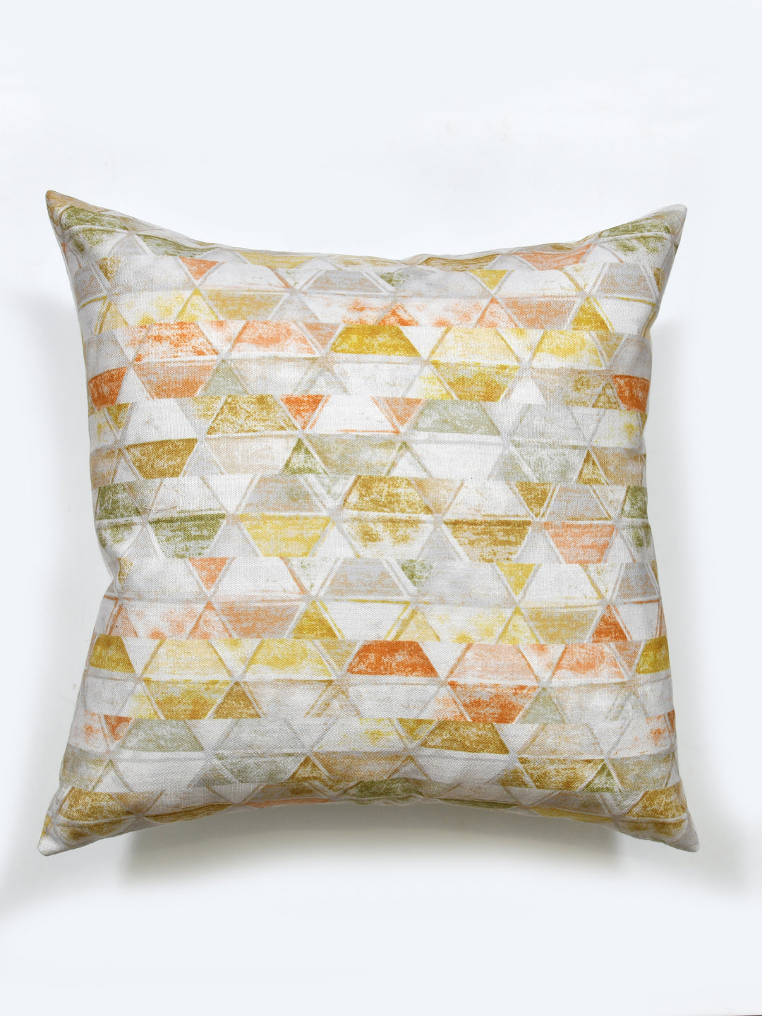 Cushion Covers Set Of 2; Multicolor Triangles