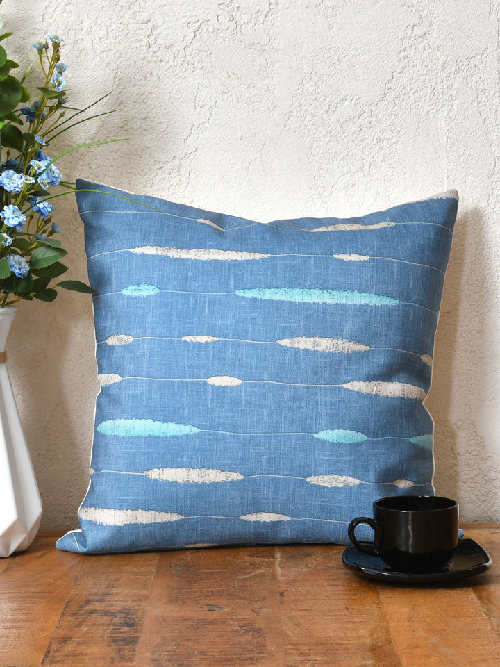 Cushion Covers Set Of 2; Denim Blue