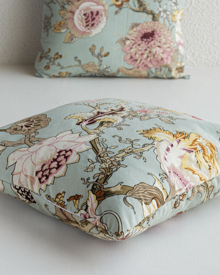 The Home Story Premium Cotton Decorative Throw Cushion Covers For Sofa Living Room ; Set Of 2; 16x16 Inches; Blush Green