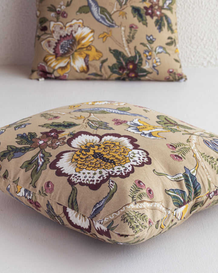 The Home Story Premium Cotton Decorative Throw Cushion Covers For Sofa Living Room ; Set Of 2; 16x16 Inches; Floral Fushion