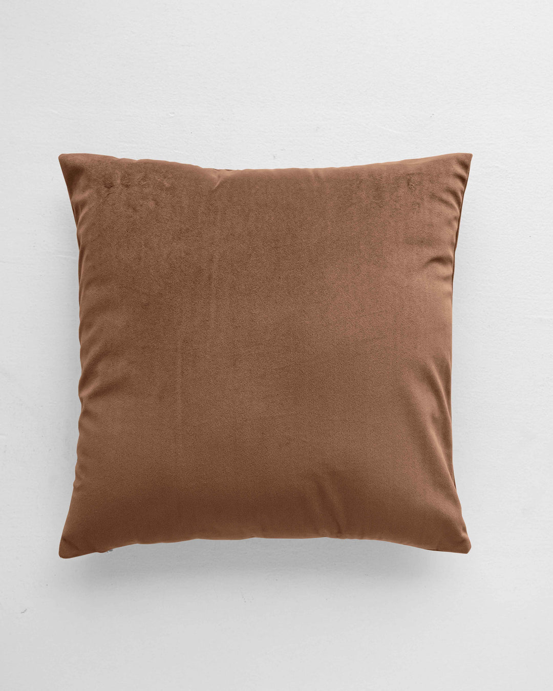 The Home Story Velvet Cushion Covers; 16x16 Inches; Set of 2; Caramel Brown