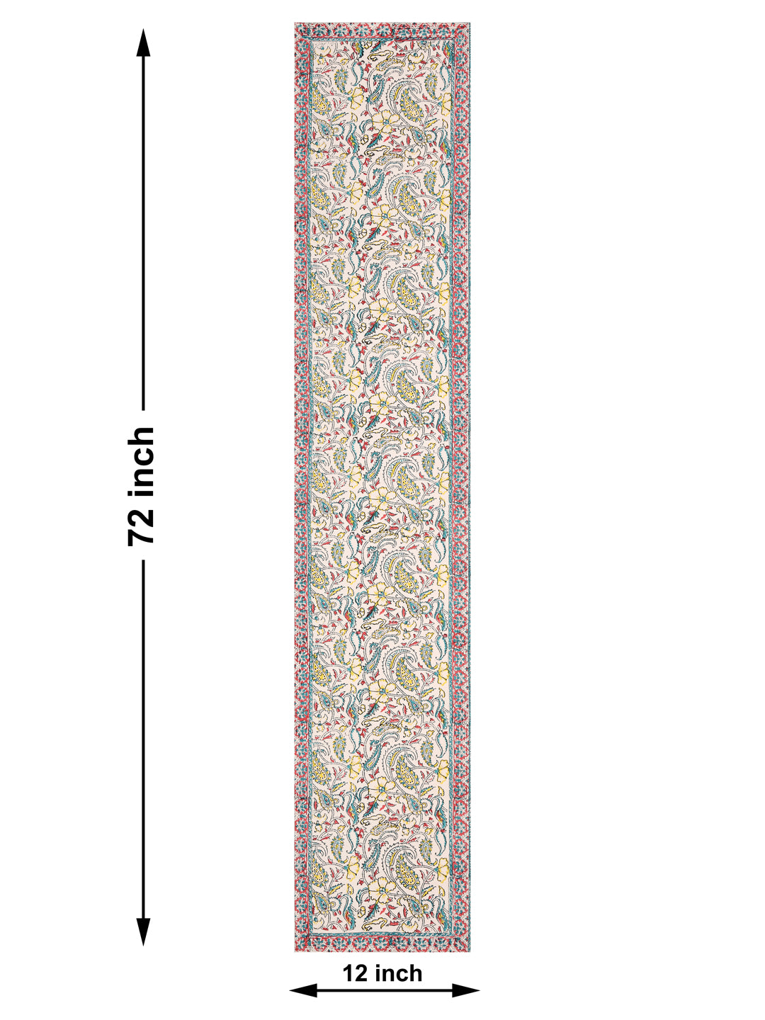 Table Runner; 13x70 Inches; Multicolor Leaves