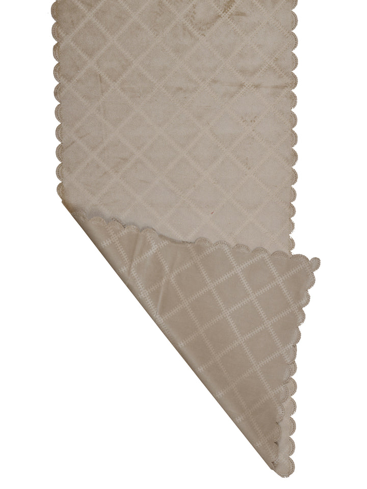 Table Runner; 15x72 Inches; Quilted Beige