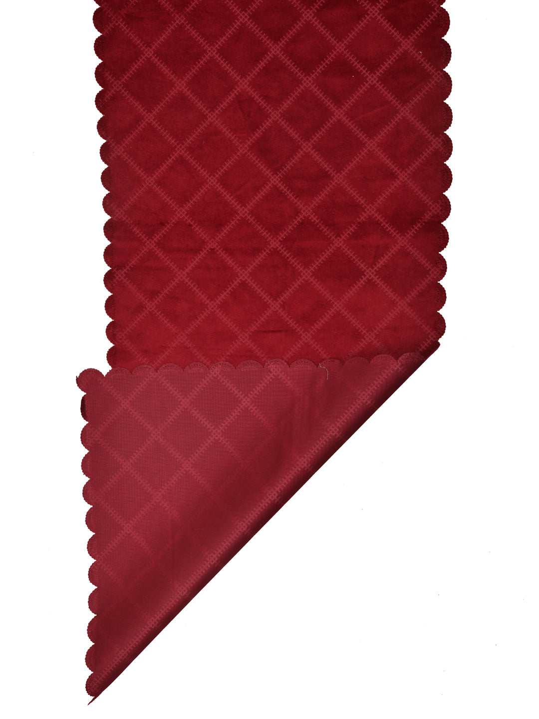 Table Runner; 15x72 Inches; Quilted Maroon
