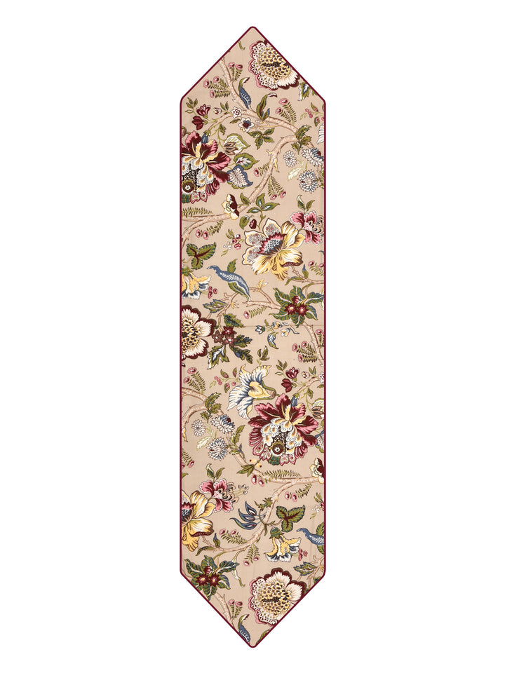 Table Runner; 14x72 Inches; Multicolor Flowers