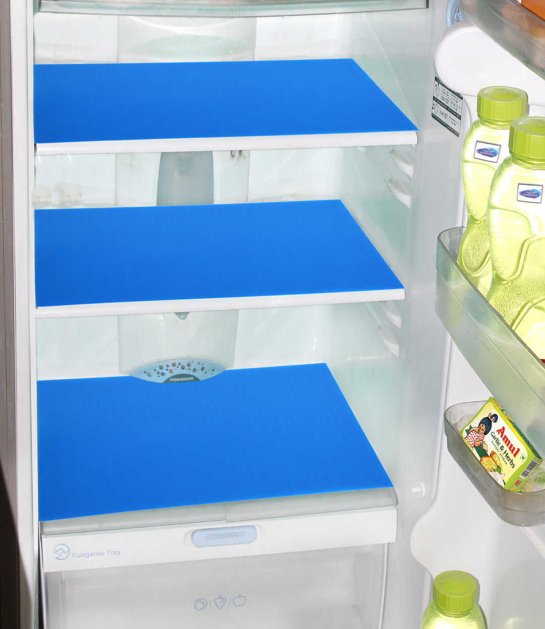 Refrigerator Drawer Mats / Fridge Mats Pack of 6 Pcs; Color - Blue