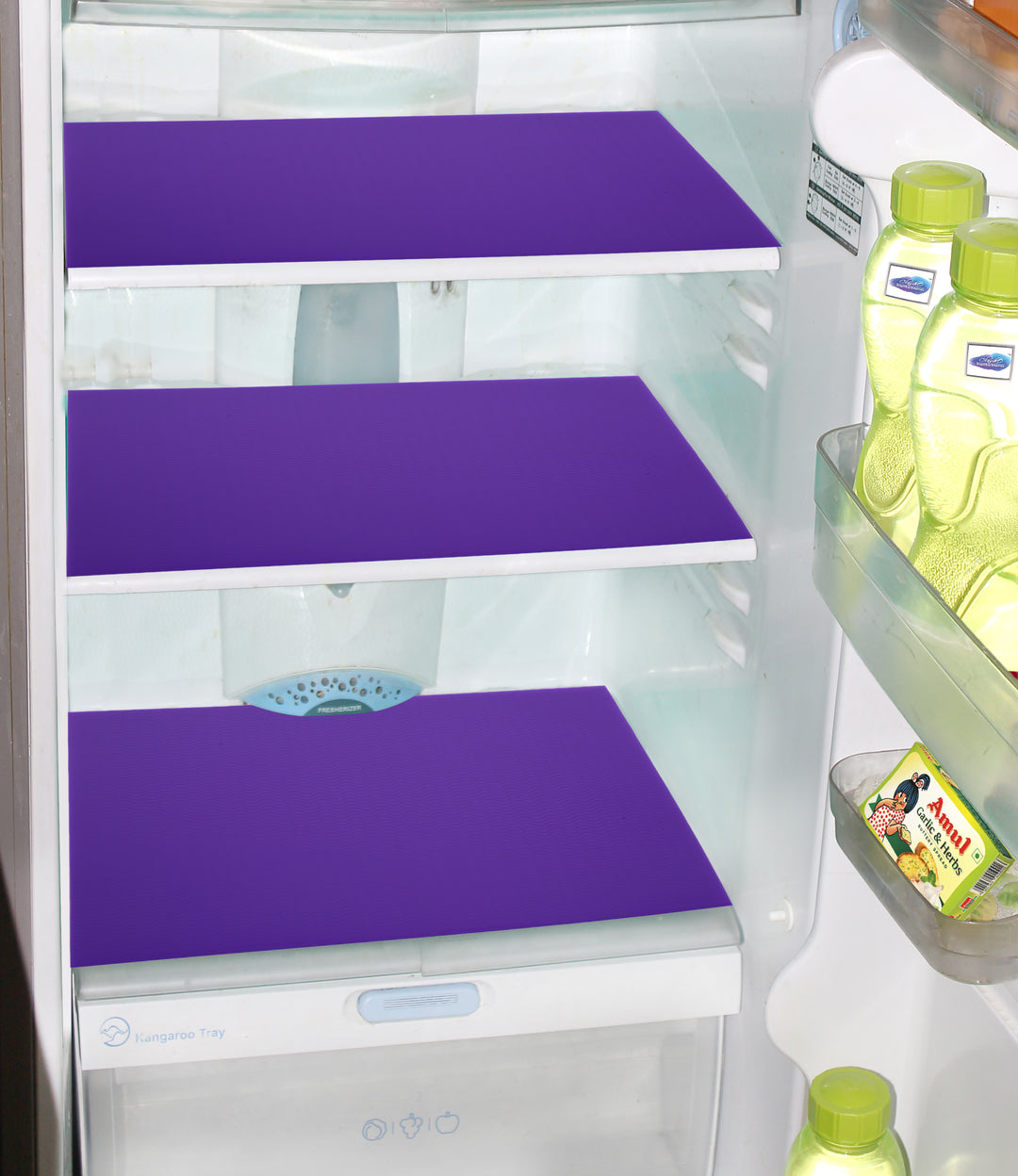 Refrigerator Drawer Mats / Fridge Mats Pack of 6 Pcs; Color - Purple