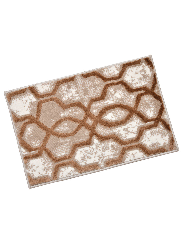 Doormat With Anti Skid Backing; 16x24 Inches; Beige White