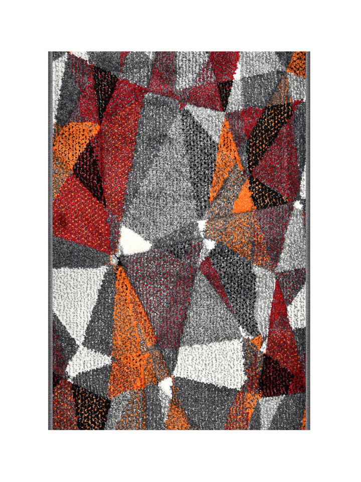 Doormat With Anti Skid Backing; 16x24 Inches; Multicolor Geometric