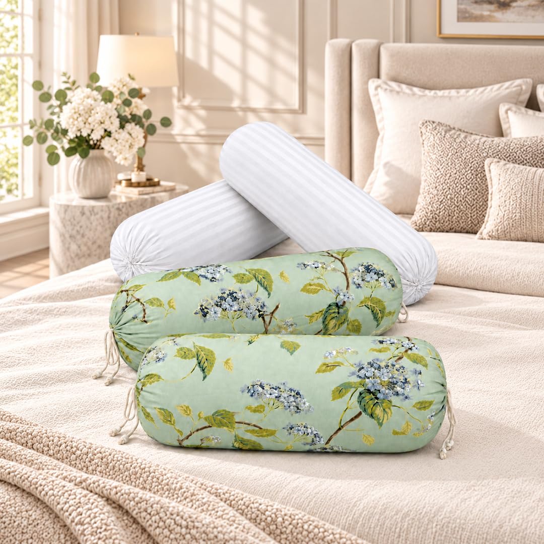 Bolster Covers with Fillers, 2 Covers and 2 Fillers, Morning Mist