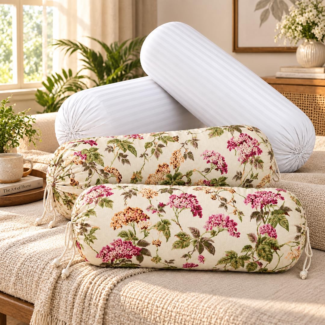 Bolster Covers with Fillers, 2 Covers and 2 Fillers, Spring Sonata