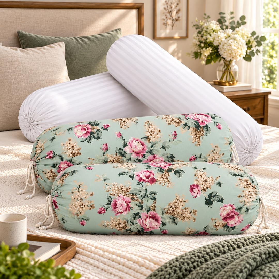 Bolster Covers with Fillers, 2 Covers and 2 Fillers, Sea Breeze