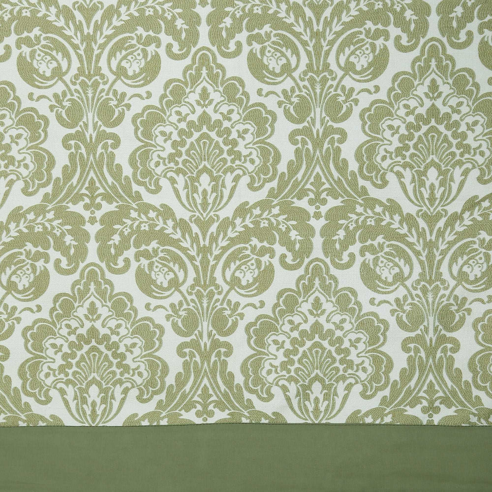 100% Cotton Table Cover 6 Seater, Green Traditional