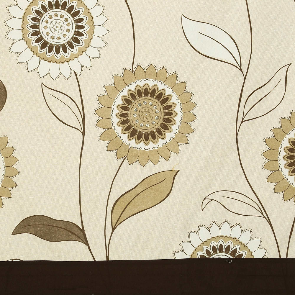 100% Cotton Table Cover 6 Seater, Sunflower On Beige