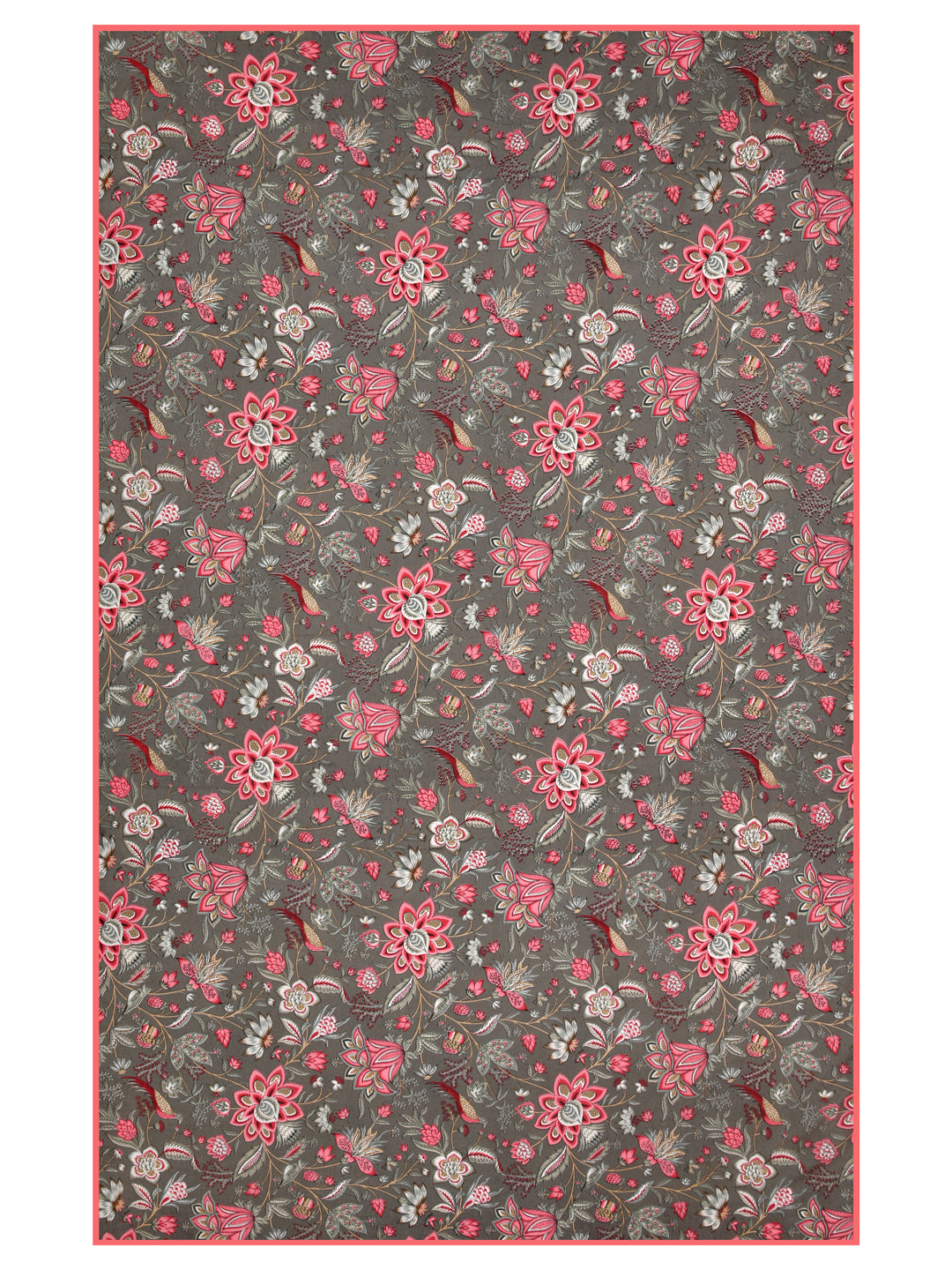100% Cotton Table Cloth; Pink Flowers