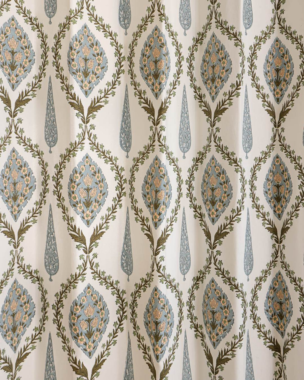 Premium duck cotton texture on ivory vintage long door drapes