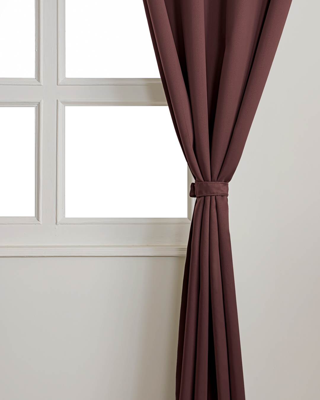 9 feet dark cocoa blackout long drapes blocking out harsh sunlight