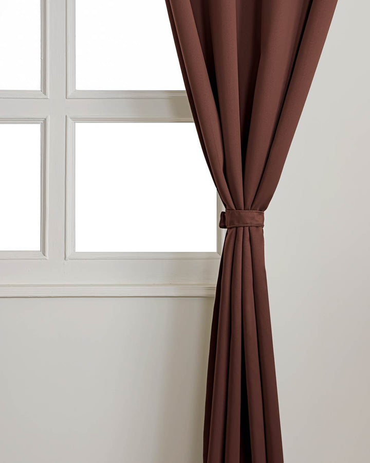 9 feet espresso brown blackout long drapes providing full coverage