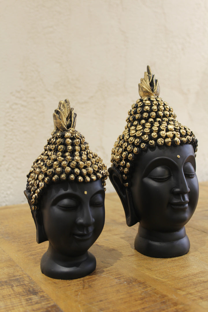 Artefact; Buddha Face Pair; Golden