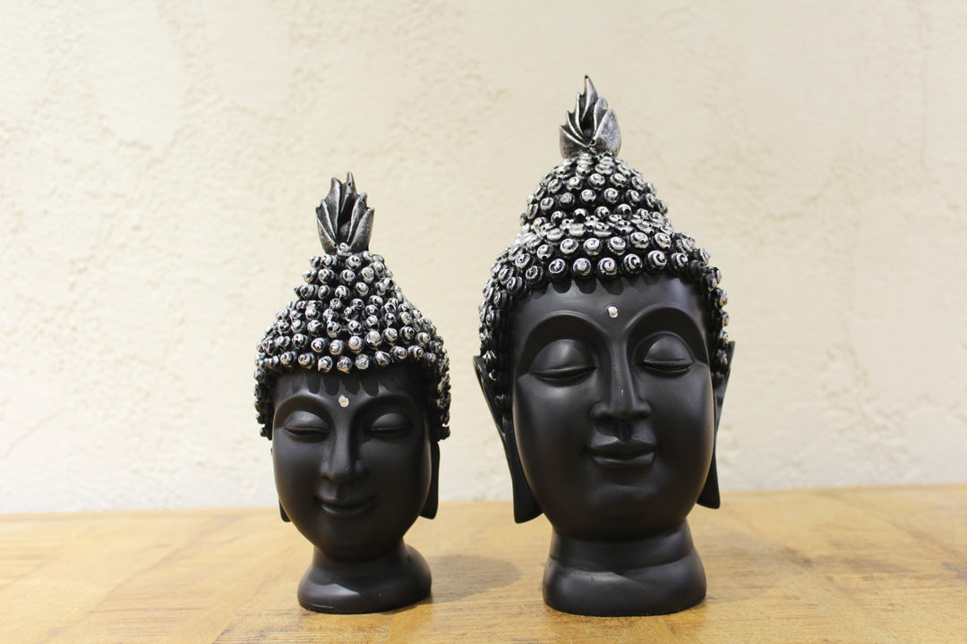 Artefact; Buddha Face Pair; Silver
