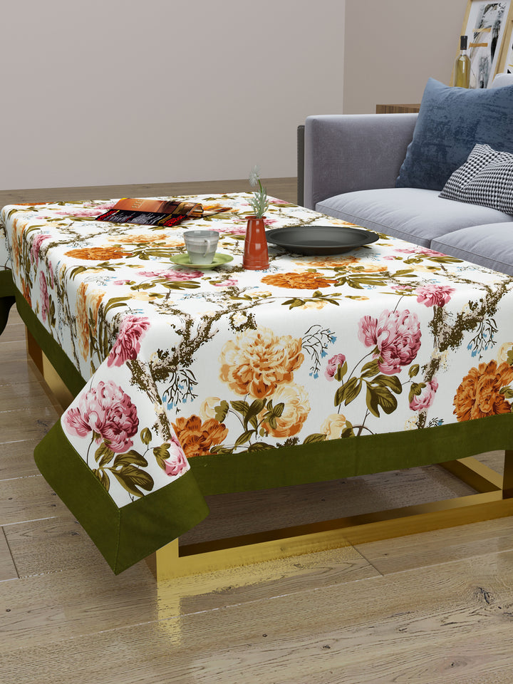 Cotton Centre Table Cover; 40x60 Inches; White